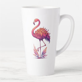 Taza De Café Latte Amor flamenco grande