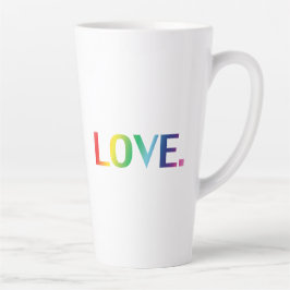 Taza De Café Latte Amor, orgullo lgbt lgbtq colores del arcoiris gay