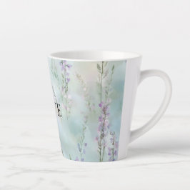 Taza De Café Latte Amor romántico morado floral