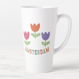 Taza De Café Latte Amsterdam Tulips