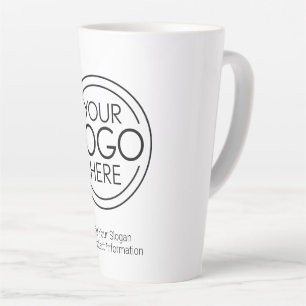 Taza De Café Latte Añadir el logotipo corporativo moderno Minimalista