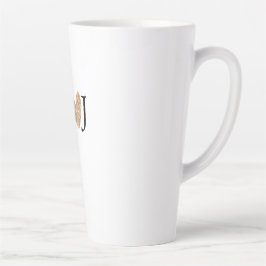 Taza De Café Latte Añadir letra de pareja boda purpurina de corazón d