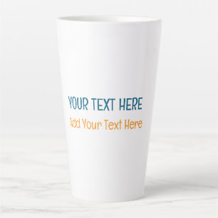 Taza De Café Latte Añadir tu propio eslogan de texto Minimalista mode
