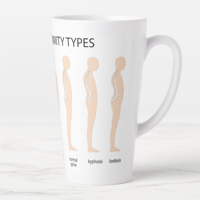 Taza De Café Latte Anatomía de la deformidad de la columna vertebral (Derecha)