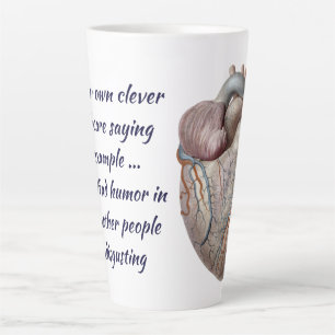 Taza De Café Latte Anatomía Humana Corazón Órganos Saludables Vintage