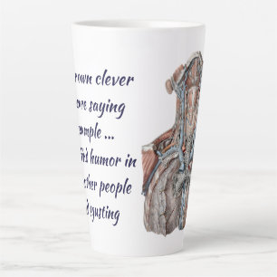 Taza De Café Latte Anatomía humana vintage garganta, cuello, pecho, c