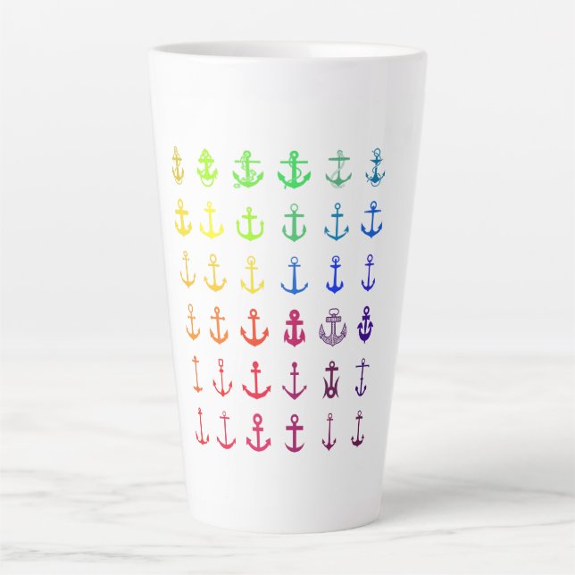 Taza De Café Latte Anclaje multicolor (Anverso)