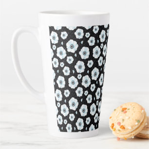 Taza De Café Latte Anémona Floral Panda
