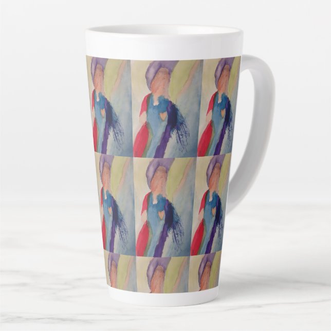 Taza De Café Latte Ángel de la guarda (Ángulo derecho)