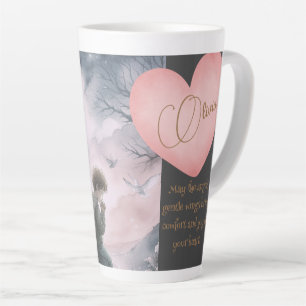 Taza De Café Latte Ángel de la guarda y niño rezando juntos