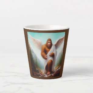 Taza De Café Latte Ángel de pie grande