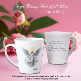 Taza De Café Latte Angel fluye con el amor de Dios