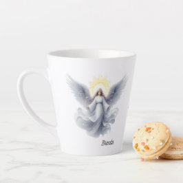 Taza De Café Latte Angel fluye con el amor de Dios