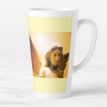 Angel Serenity Prayer Yellow Gold Orange Latte Mug
