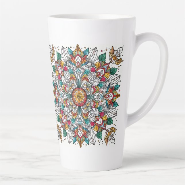 Taza De Café Latte ángeles de Navidad multicolor (Derecha)
