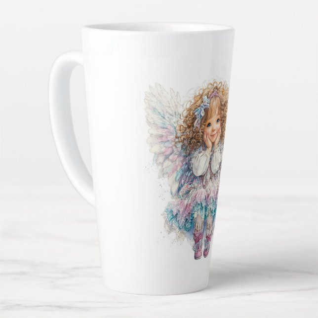 Taza De Café Latte Angelito Adorable  (Ángulo izquierdo)
