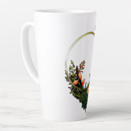 Taza De Café Latte Anillo de flores