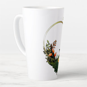 Taza De Café Latte Anillo de flores