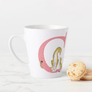 Taza De Café Latte Animal ABC C es para chita latte mug