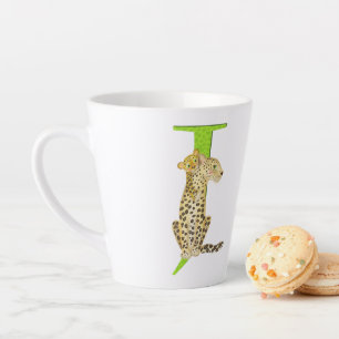 Taza De Café Latte Animal ABC J es para jaguar latte mug