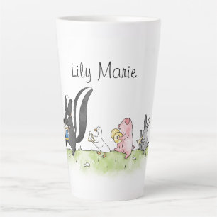 Taza De Café Latte Animales caprichosos marchando banda personalizada
