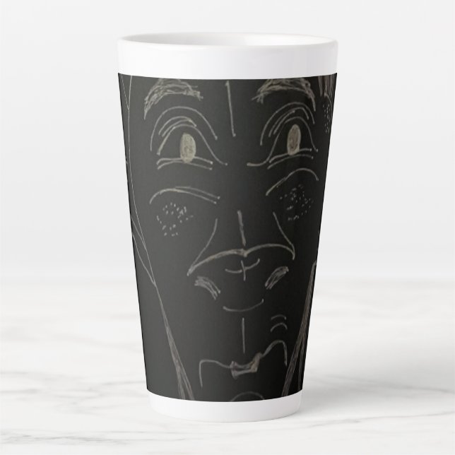 Taza De Café Latte Animated Cartoon Large Mug (Anverso)