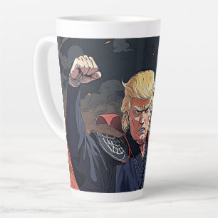 Taza De Café Latte Anime Trump - Aumentan el puño