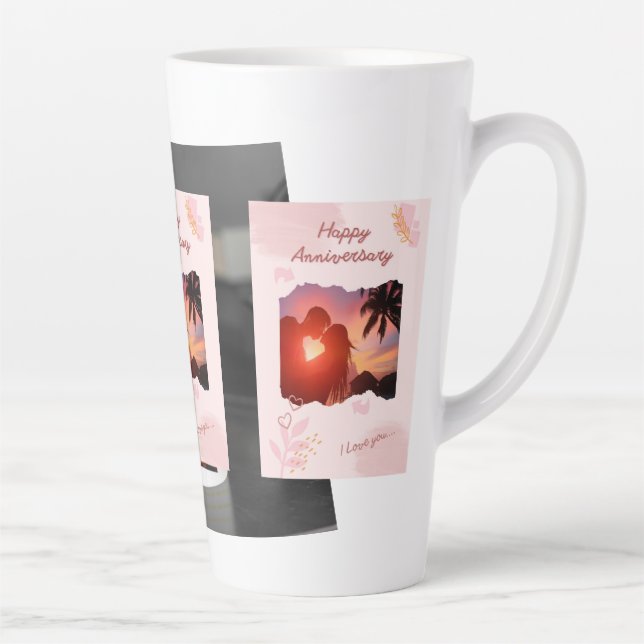 Taza De Café Latte Aniversario boda de ambos (Derecha)