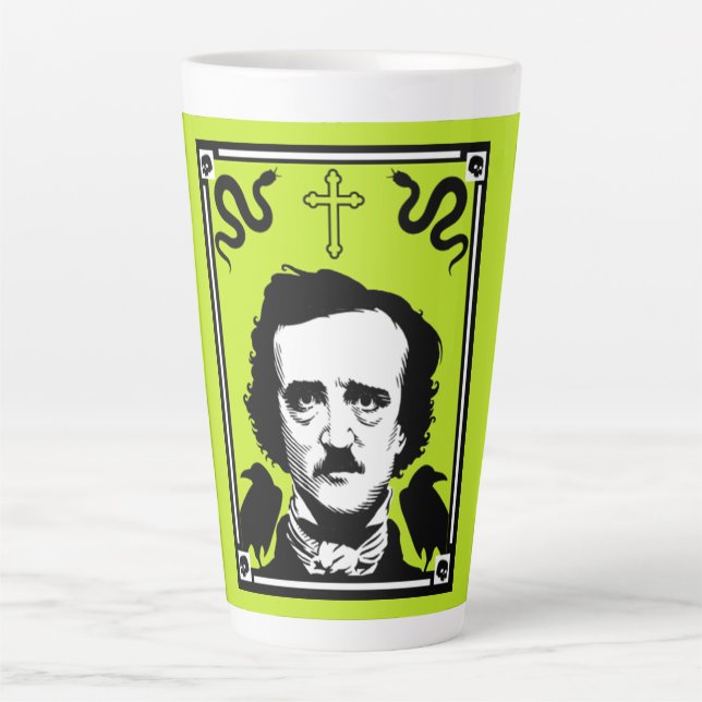 Taza De Café Latte Aniversario de Edgar Allan Poe 19 de enero (Anverso)