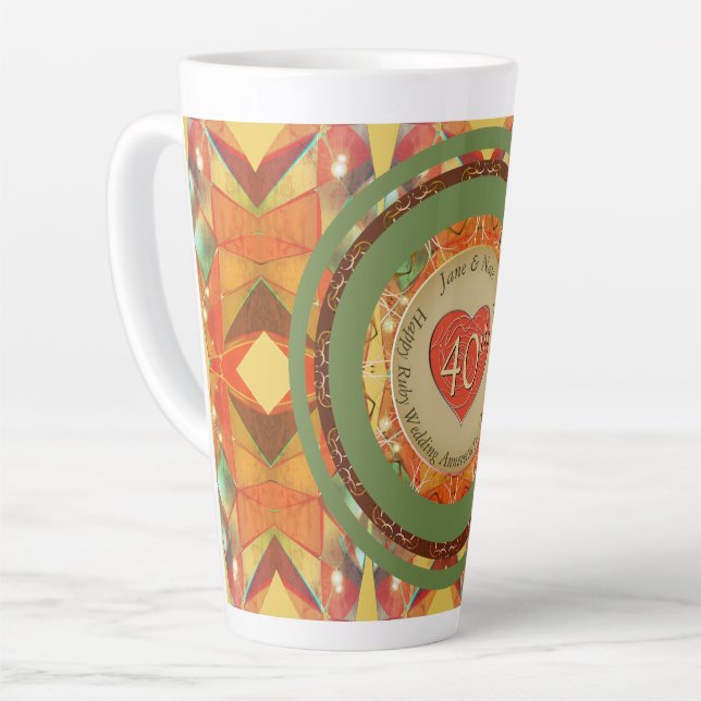 Taza De Café Latte Aniversario de Latte Mug (Ángulo izquierdo)