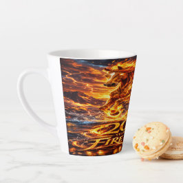 Taza De Café Latte Año del Caballo de Fuego 2026