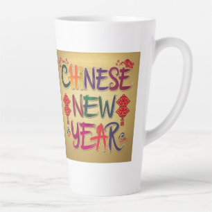 Taza De Café Latte Año Nuevo chino cambio