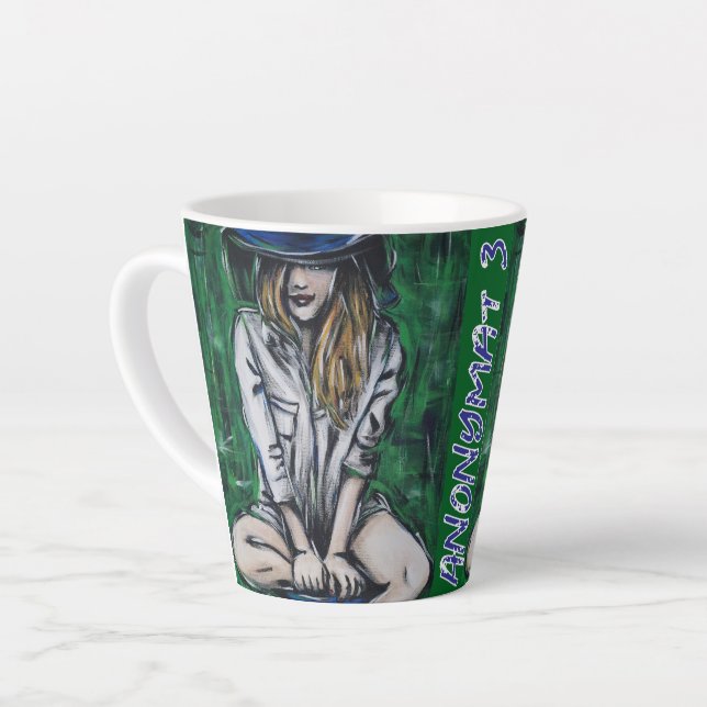 Taza De Café Latte Anonymat 3 (Ángulo izquierdo)