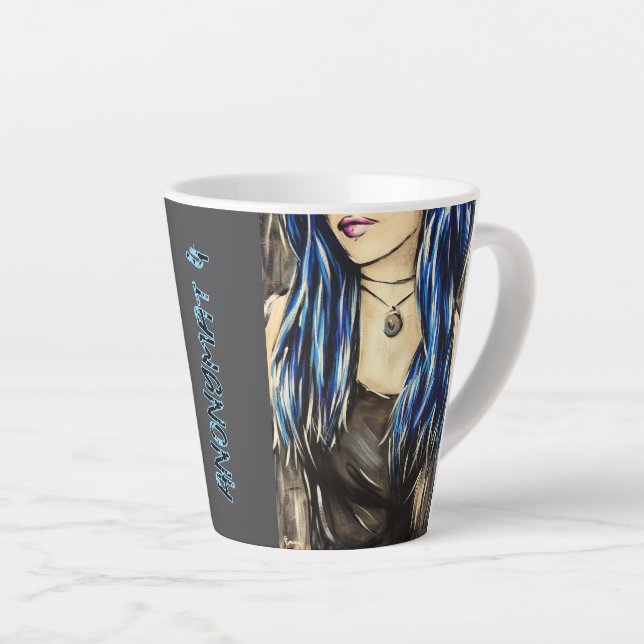 Taza De Café Latte Anonymat 4 (Ángulo derecho)