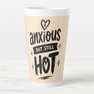 Taza De Café Latte Ansioso Pero Caliente