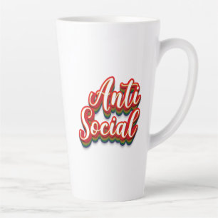 Taza De Café Latte Anti-Social