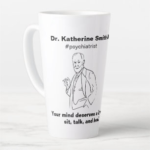 Taza De Café Latte ANTISTRESS Freud Psychiatry Therapy Clinic Health