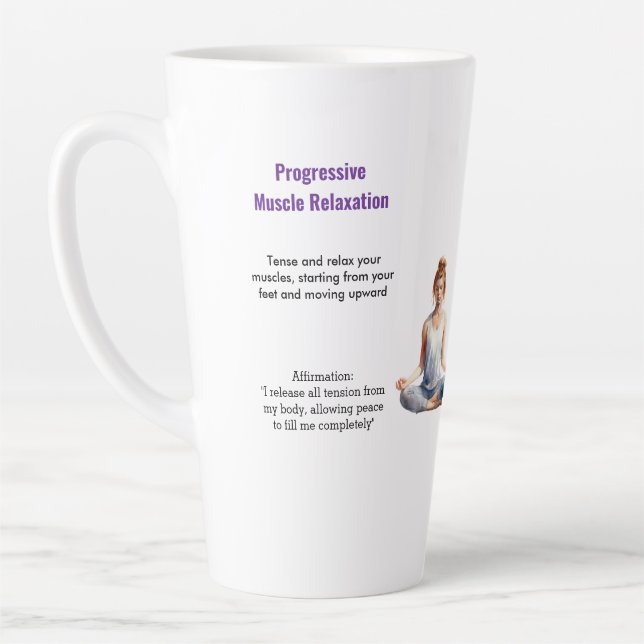 Taza De Café Latte Antistress Peace serenity Chakra Relax calm (Izquierda)