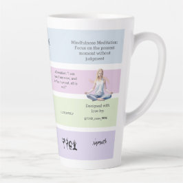 Taza De Café Latte AntiStress Serene Meditation Midfulness