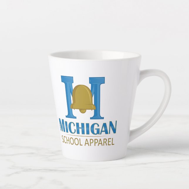 Taza De Café Latte Aparato escolar de Michigan (Derecha)
