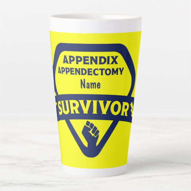 Taza De Café Latte Apéndice divertido Cirugía de remoción Appendectom (Anverso)