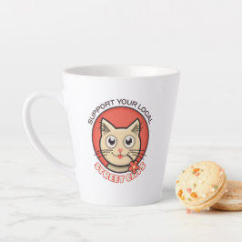 Taza De Café Latte Apoye sus gatos callejeros locales