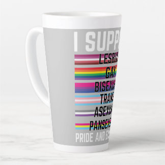 Taza De Café Latte Apoyo los Paneles Transexuales Lesbianas Gays Bise