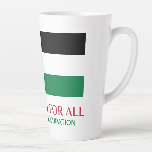 Taza De Café Latte Apoyo palestino Latte Mug (Derecha)