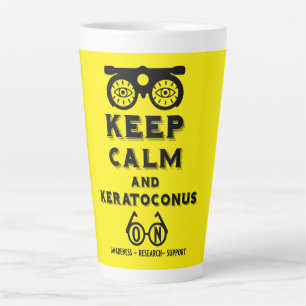 Taza De Café Latte Apoyo Y Conciencia De Keratoconos