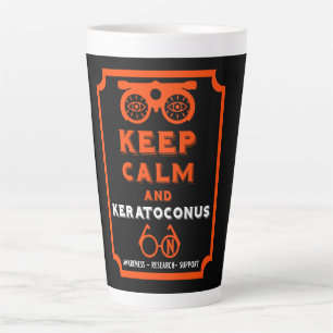 Taza De Café Latte Apoyo Y Conciencia De Keratoconos