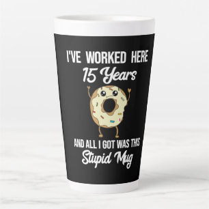 Taza De Café Latte Apreciación de 15 años de trabajo Aniversario re