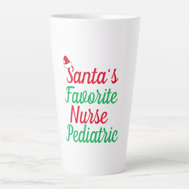 Taza De Café Latte Apreciación de Navidades de enfermería favoritos d (Anverso)