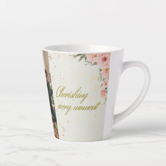 Taza De Café Latte Apreciando cada momento - Mug personalizada (Derecha)
