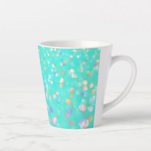 Taza De Café Latte Aqua Confetti Latte Mug